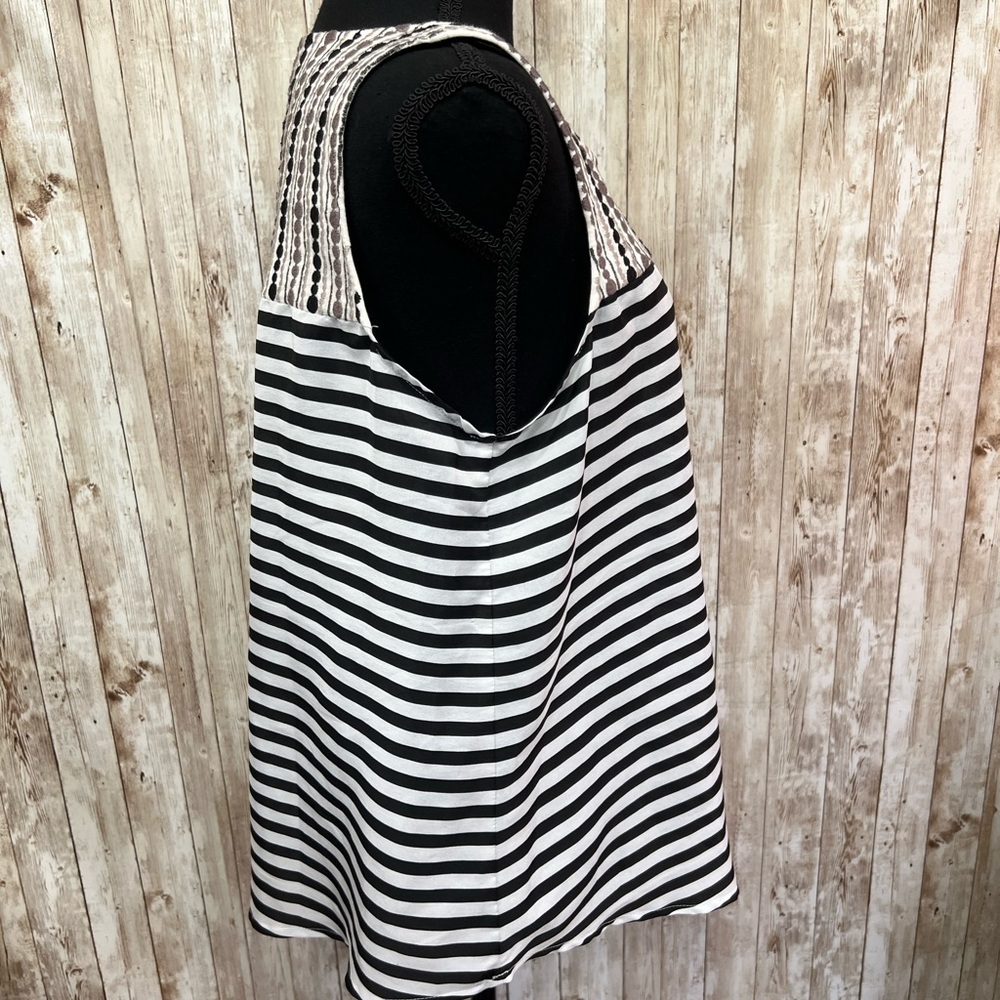 THML Black and White Embellished Sleeveless Tank Top - Picture 3 of 5
